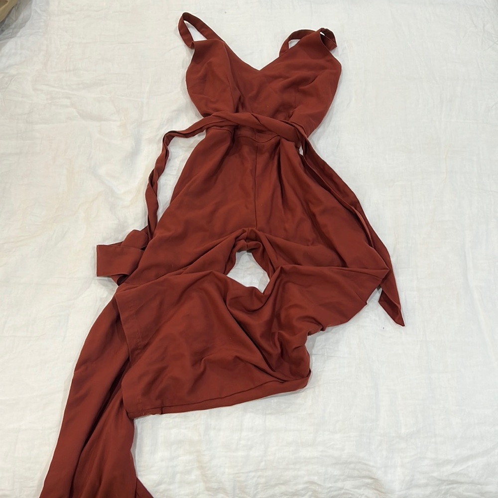 Abercrombie Rust Coral Jumpsuit